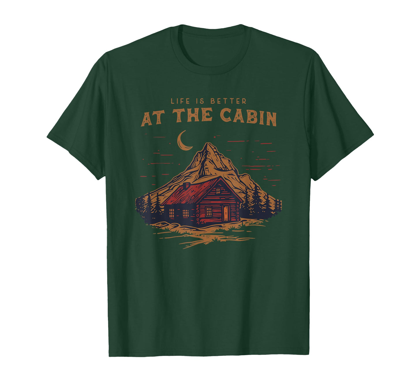 Life Is Better At The Cabin Retro Vintage T-Shirt