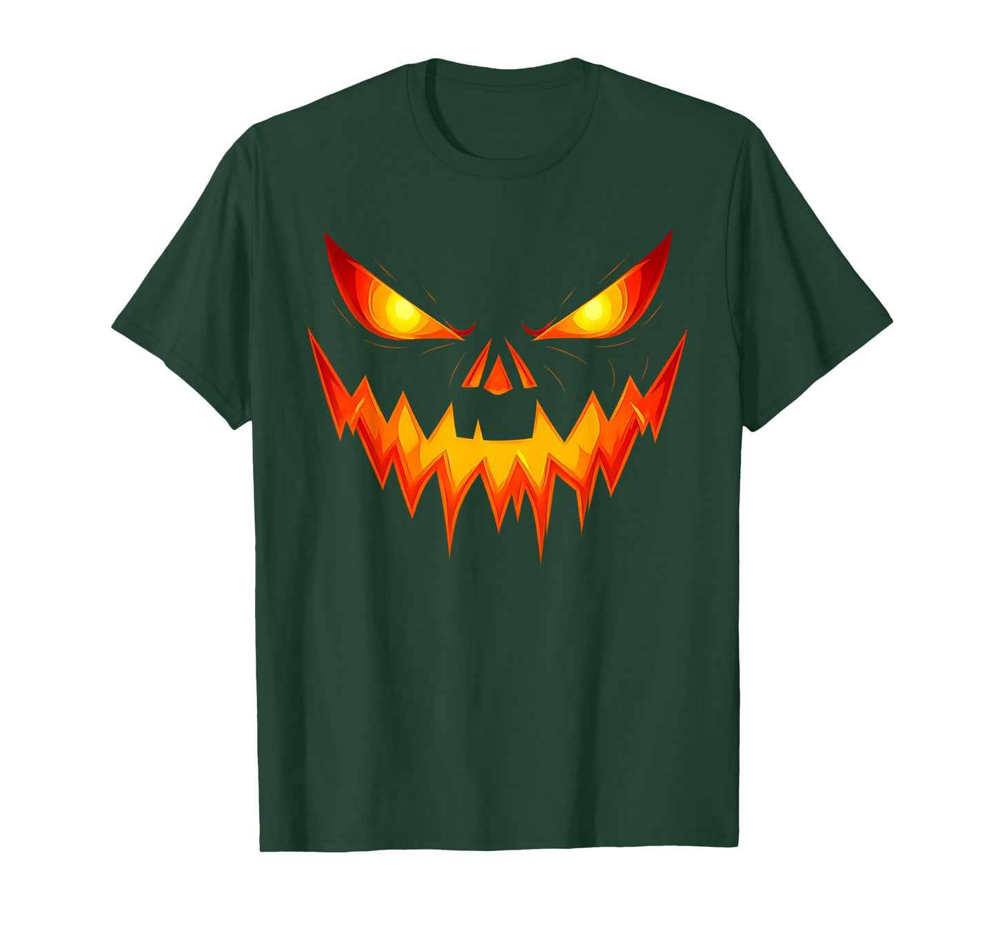 Scary Pumpkin Jack O Lantern Face Halloween Men Boys Kids T-Shirt