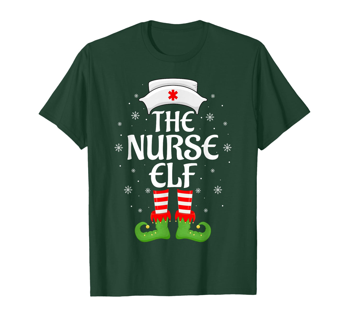 Nurse Elf Xmas Matching Family Nursing Elf Squad Christmas T-Shirt