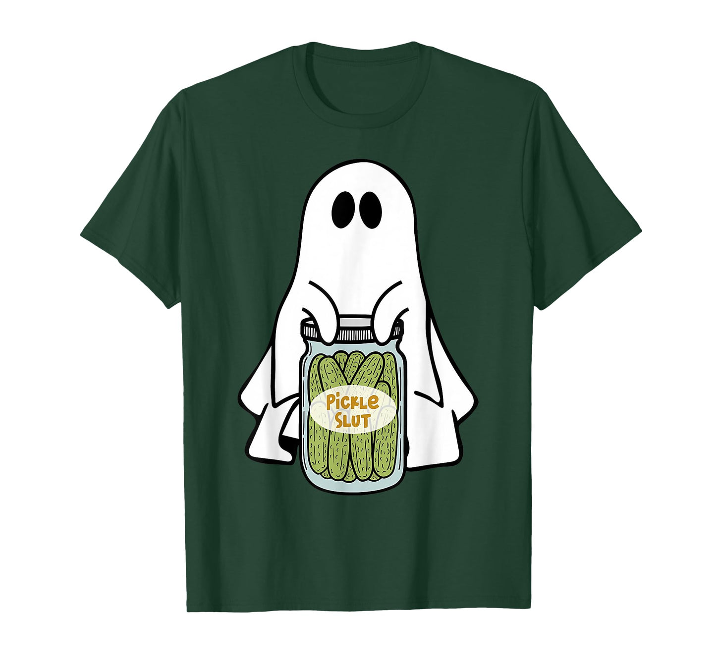 Pickle Slut Cute Ghost Vintage Canned Pickles Halloween T-Shirt