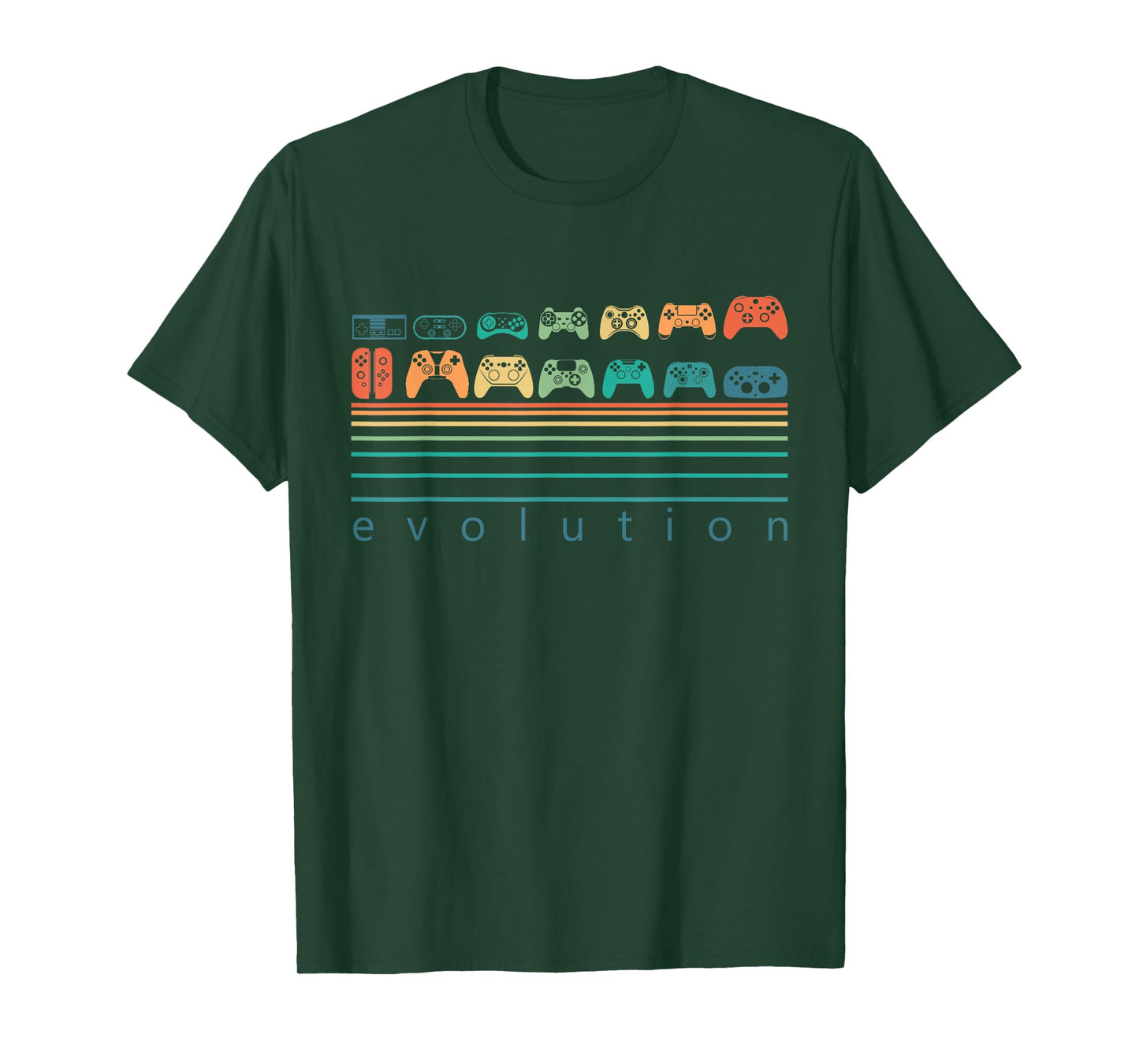 Video Game Controller Evolution 80s 90s Retro Gaming Gamer T-Shirt