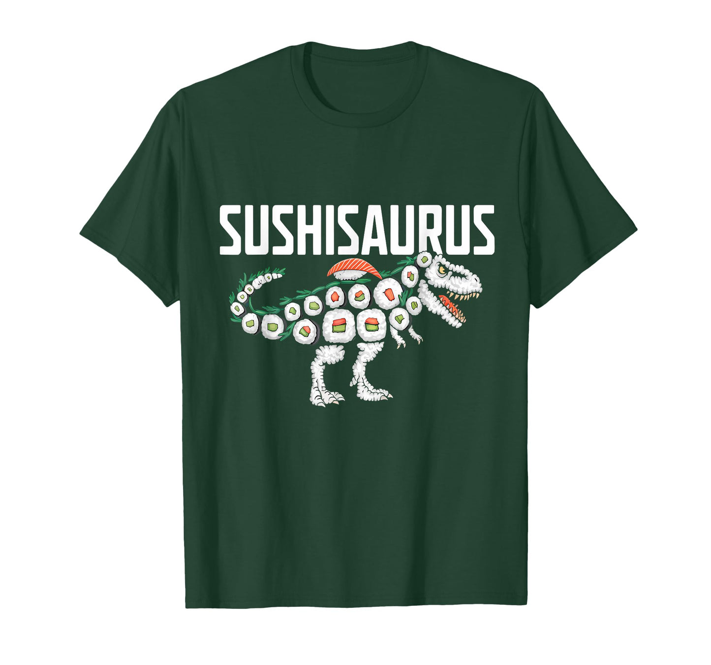 Sushi Dinosaur T-Rex Japanese Food Funny Sushi Roll T-Shirt