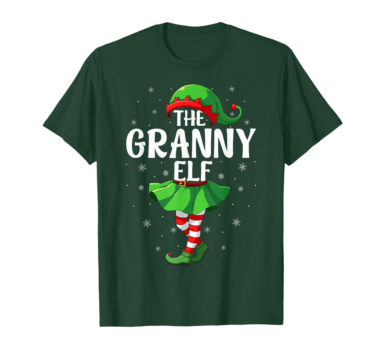 Granny Elf Christmas Grandma Women Elf Squad Xmas Family T-Shirt
