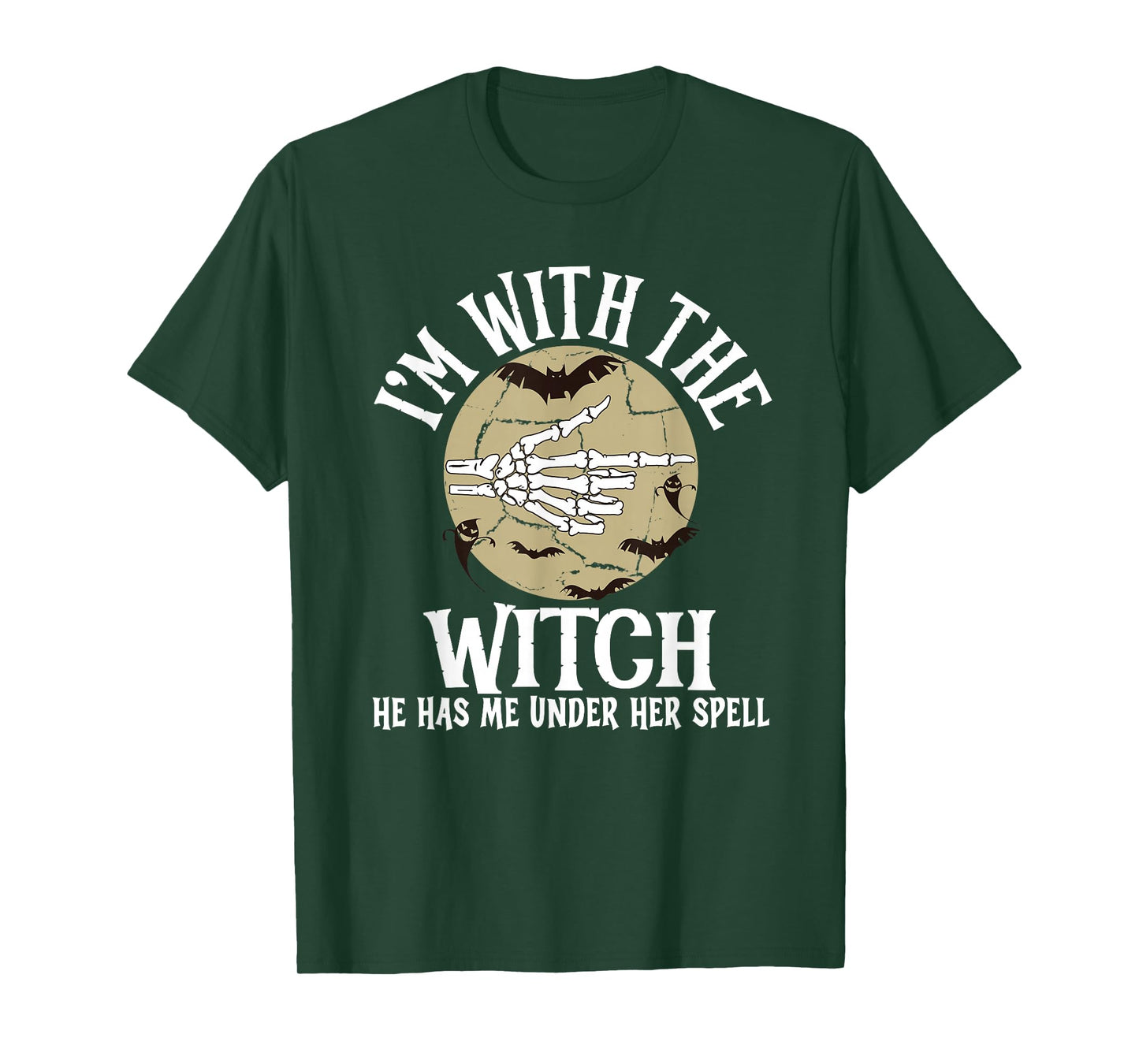 I'm with The Witch Funny Halloween Couple Costume Party T-Shirt