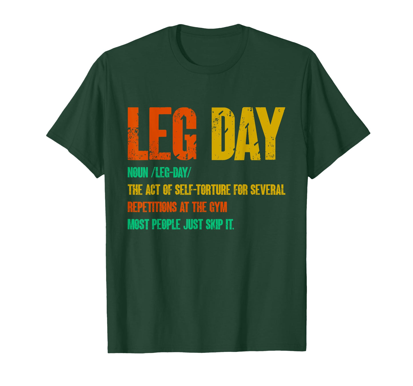 Leg Day Definition Gym Pump Oversized Gym Workout T-Shirt