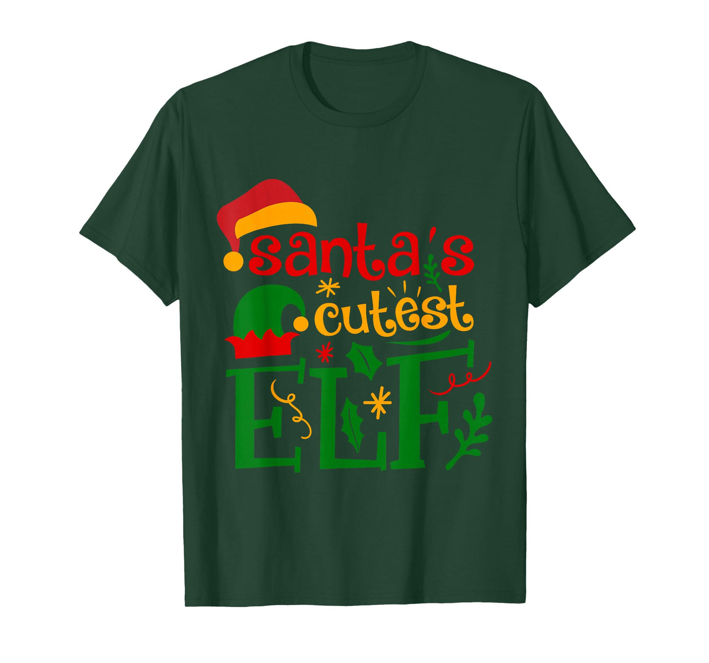 Santa's Cutest Elf Infant Pajamas Christmas Boy and Girl T-Shirt