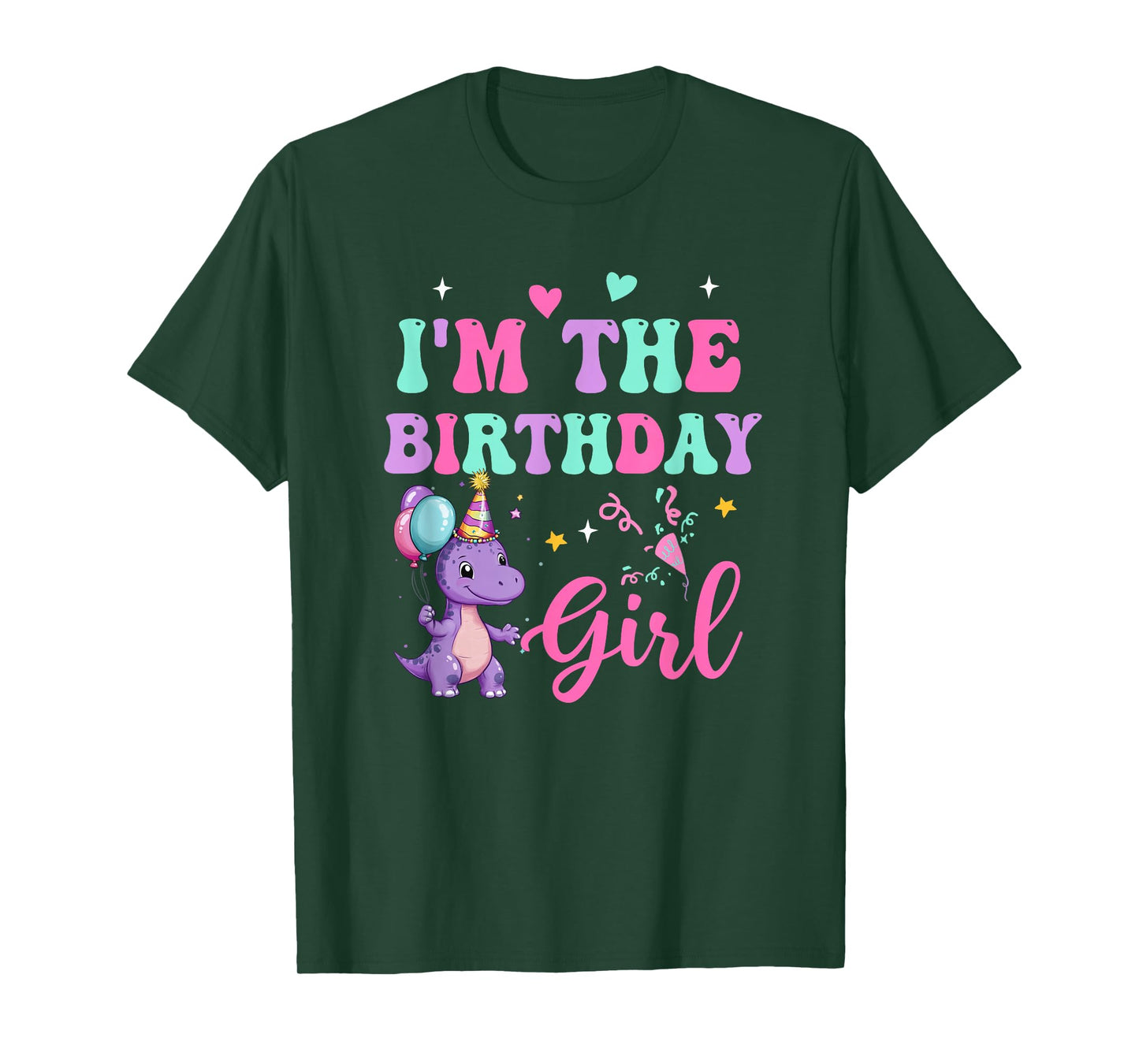 I'm The Birthday Girl Dinosaur T-Rex Party Family Matching T-Shirt