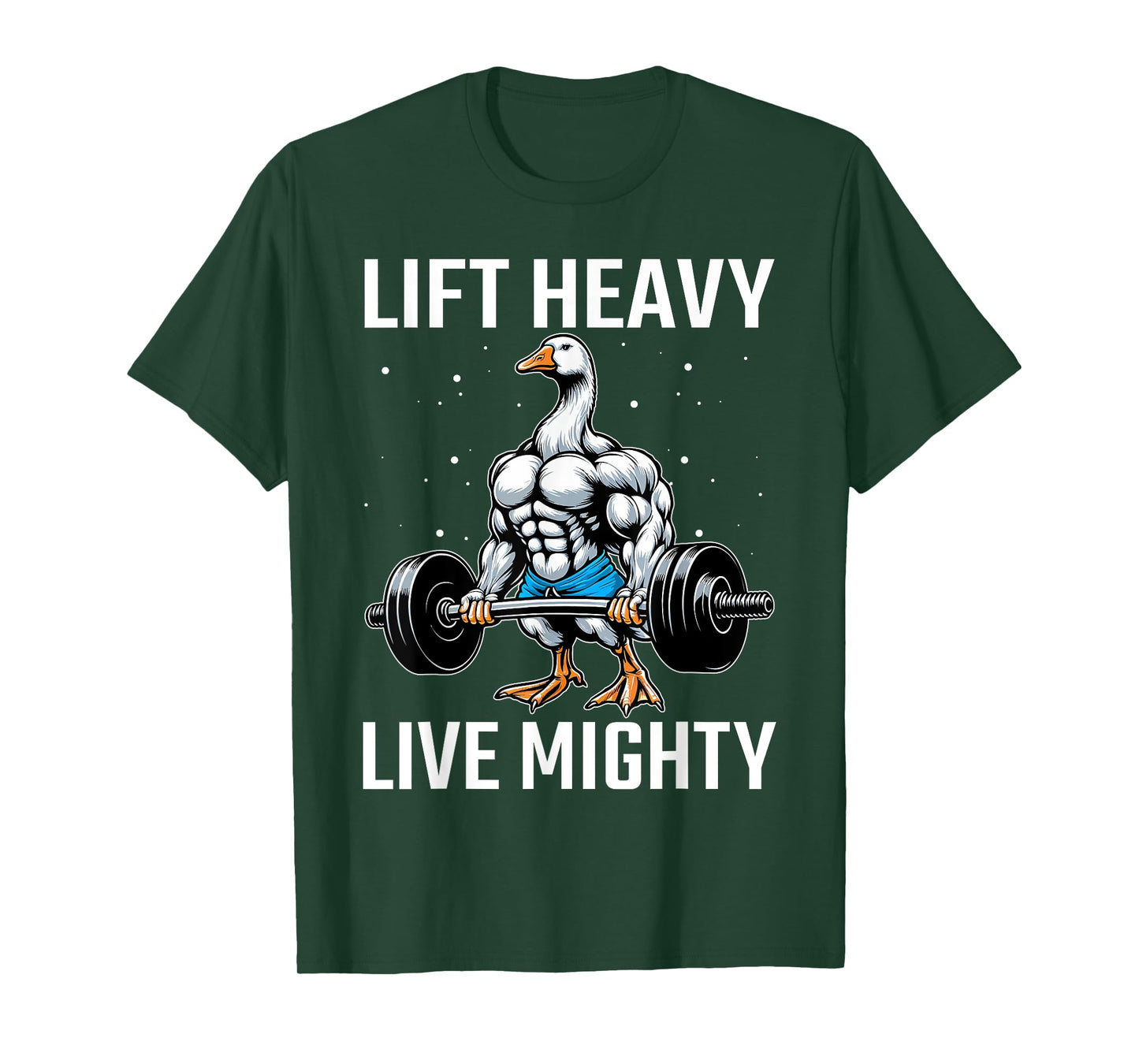 Lifting Laughs and Weights Funny Goose Lover Gym Fitness T-Shirt