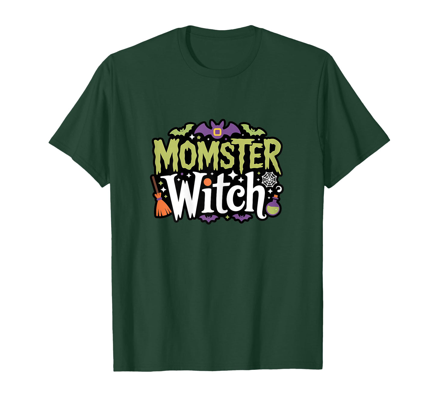 Momster Shirt for Women Halloween Momster Witch T-Shirt