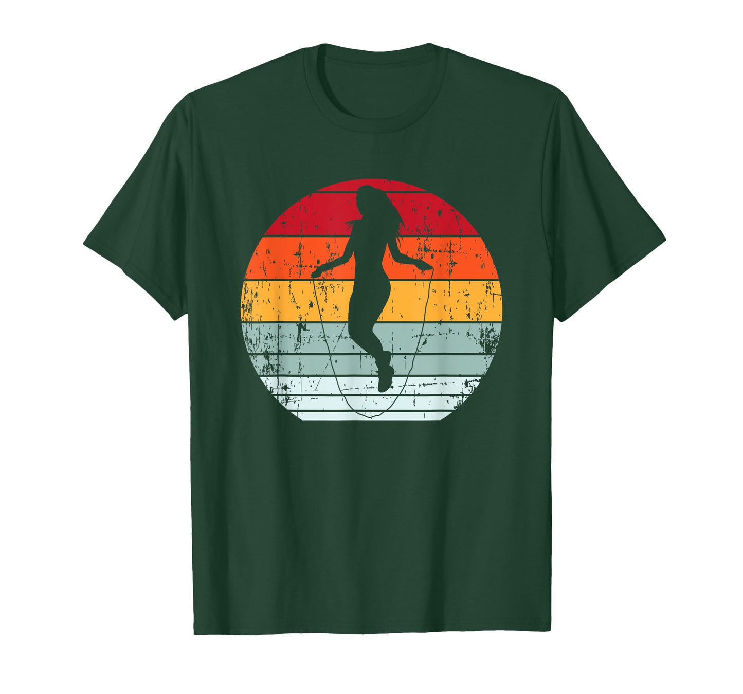 Vintage Jump Rope Skipping Funny Fitness Gift For Men Women T-Shirt