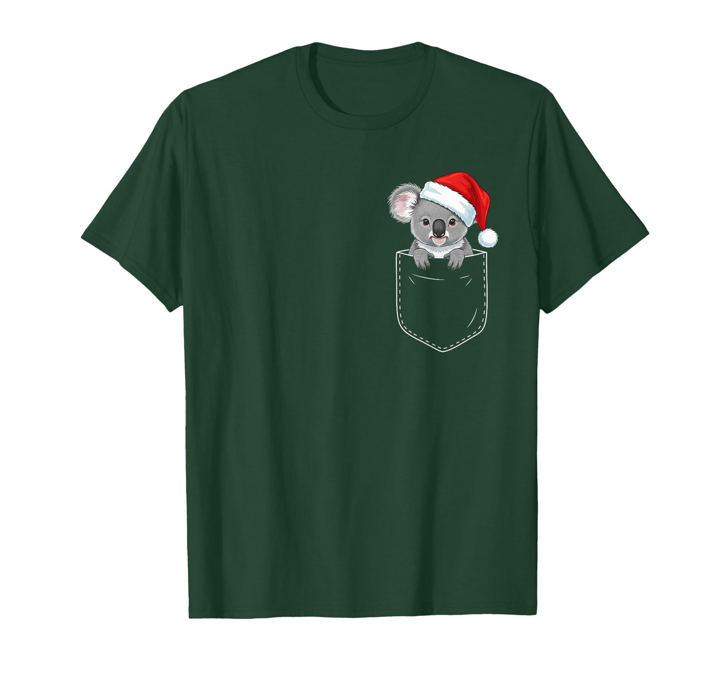 Cute Koala Pocket Christmas T-Shirt