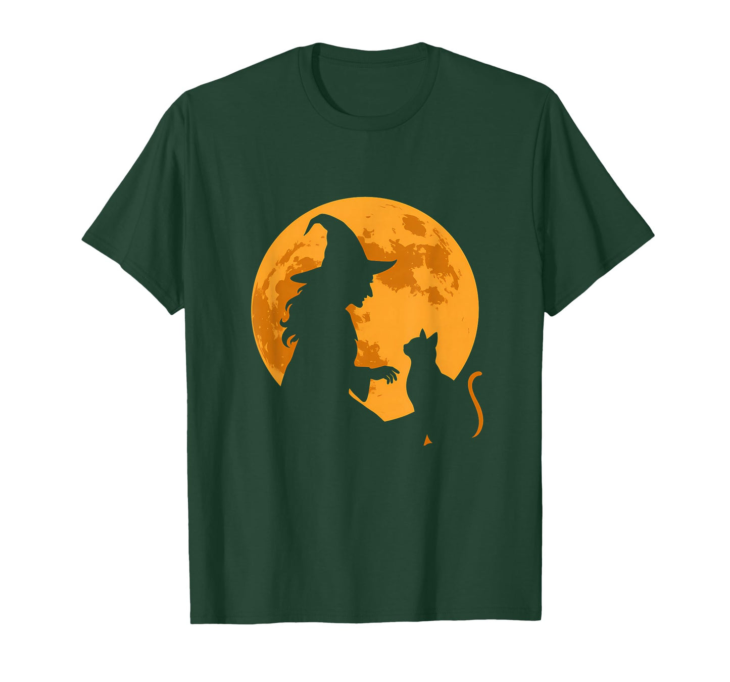 Witch and Cat Before Full Moon T-Shirt
