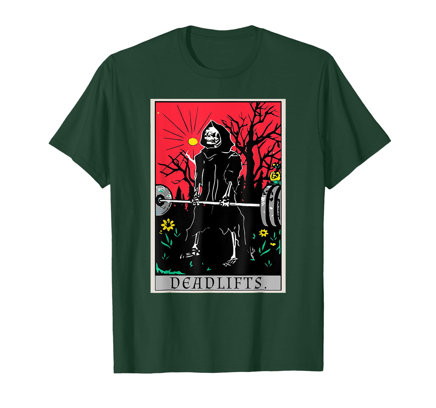 Tarot Card Funny Gym Deadlifts Workout Deadlift Fitness T-Shirt