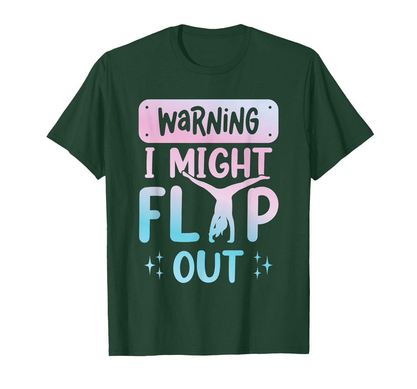 Warning I Might Flip Out Gymnast Girls Cheer Sister T-Shirt