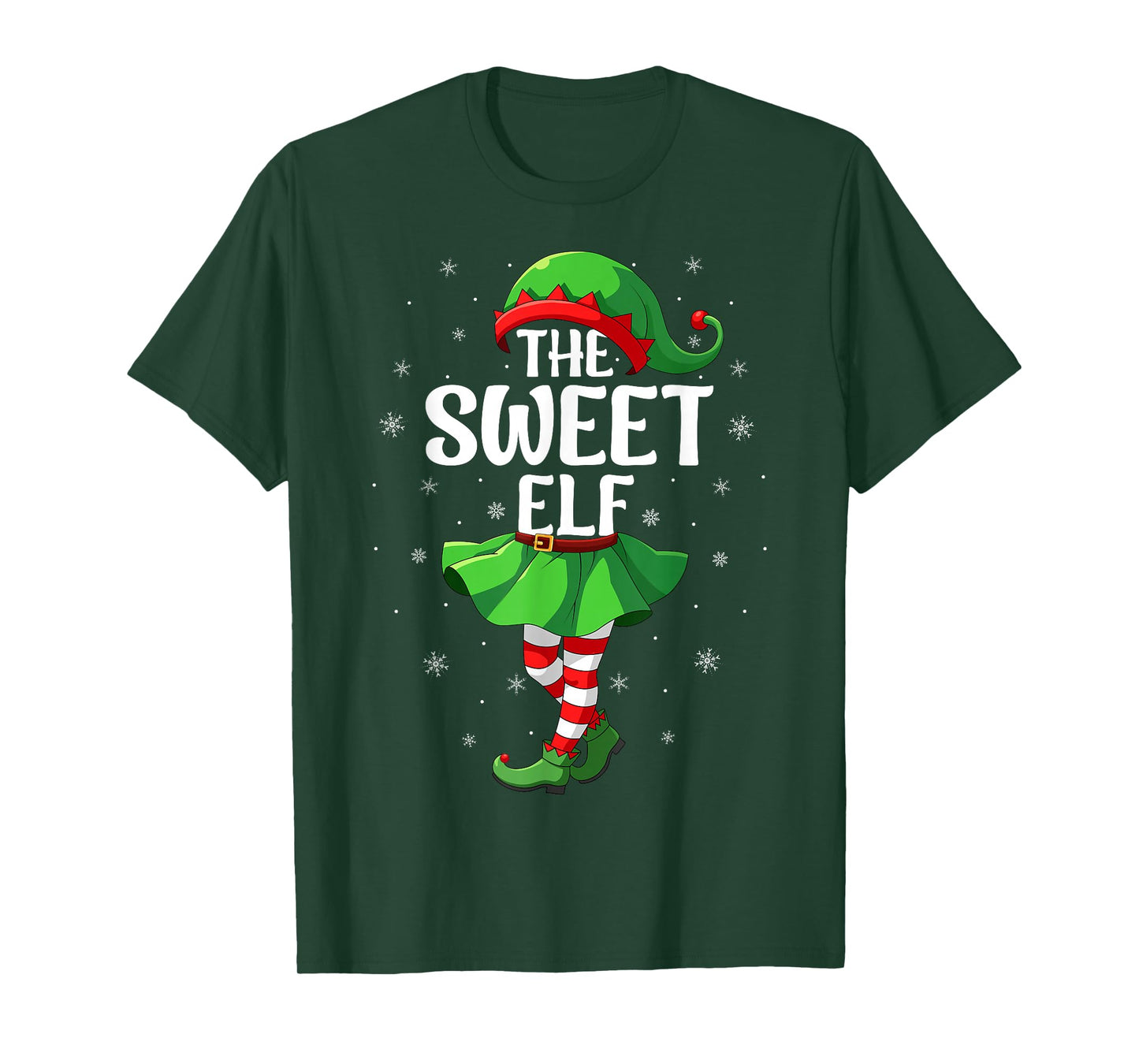 Sweet Elf Christmas Girls Women Elf Squad Xmas Family T-Shirt