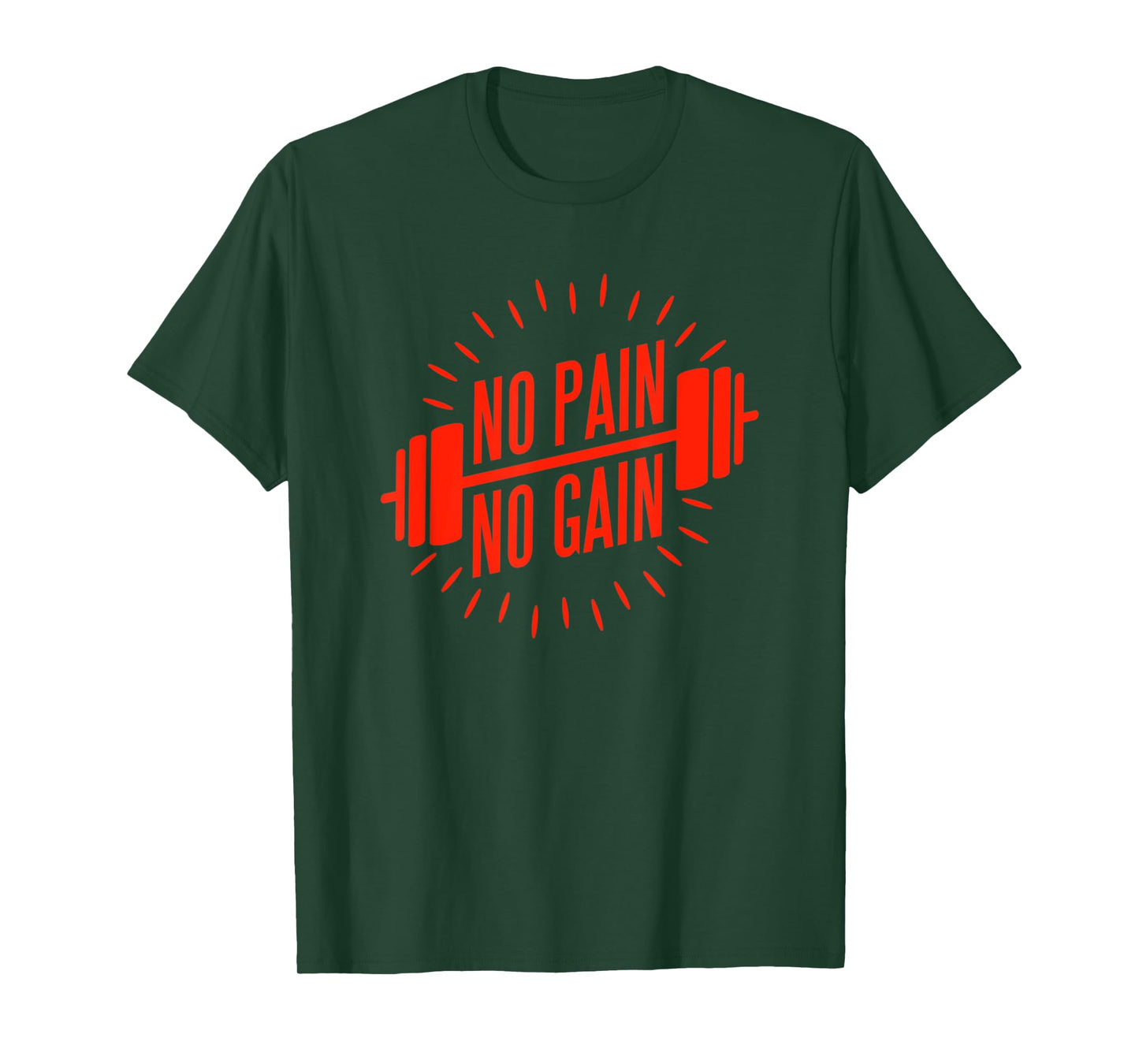 No Pain No Gain Fitness Gym Clothing Equipment Men Women T-Shirt