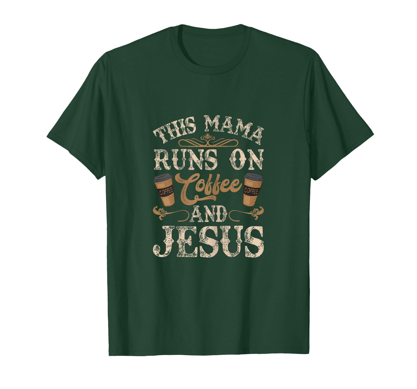 This Mama Runs on Coffee and Jesus T-Shirt