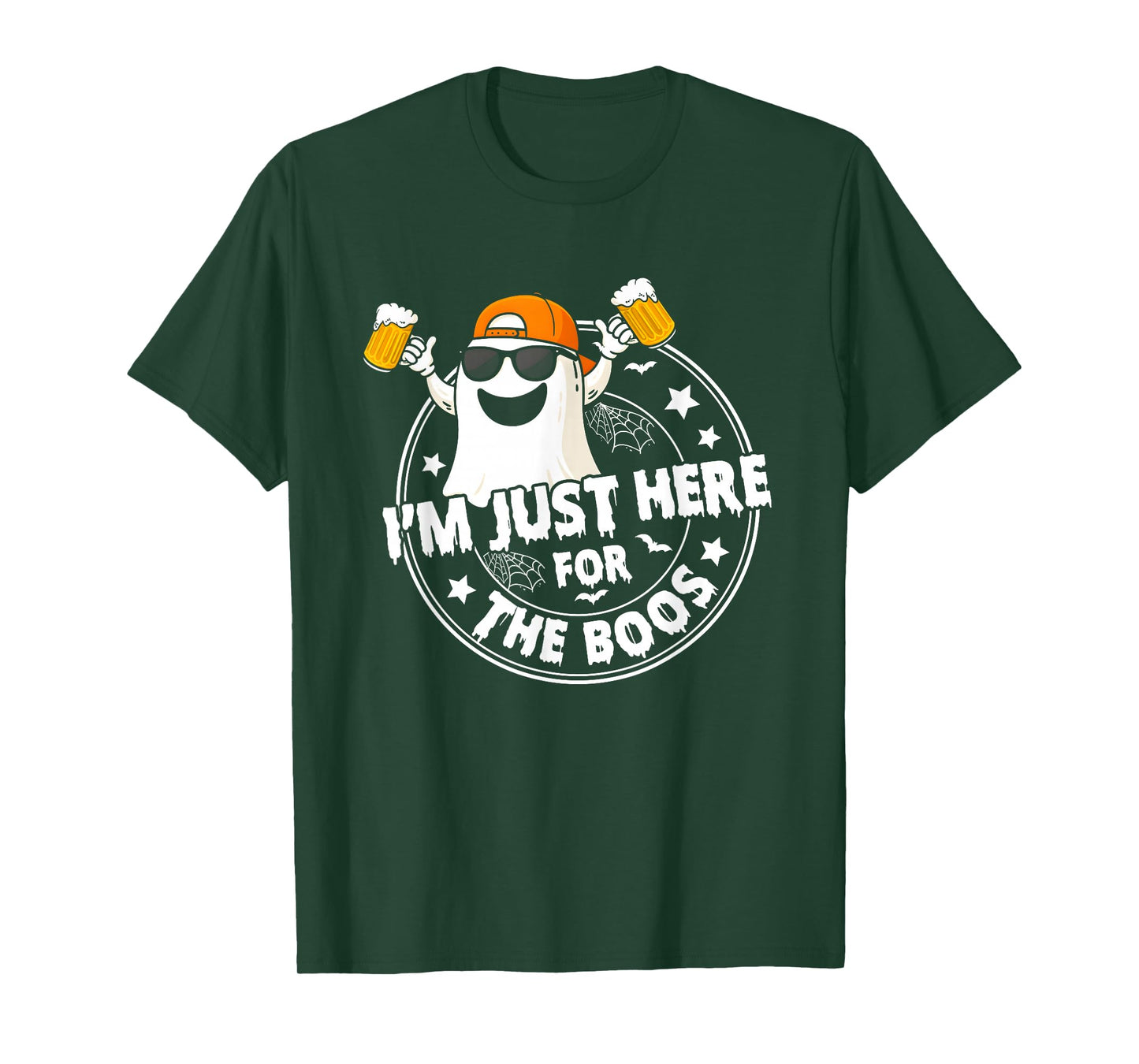 I'm Just Here for The Boos Funny Halloween Ghost Men Women T-Shirt