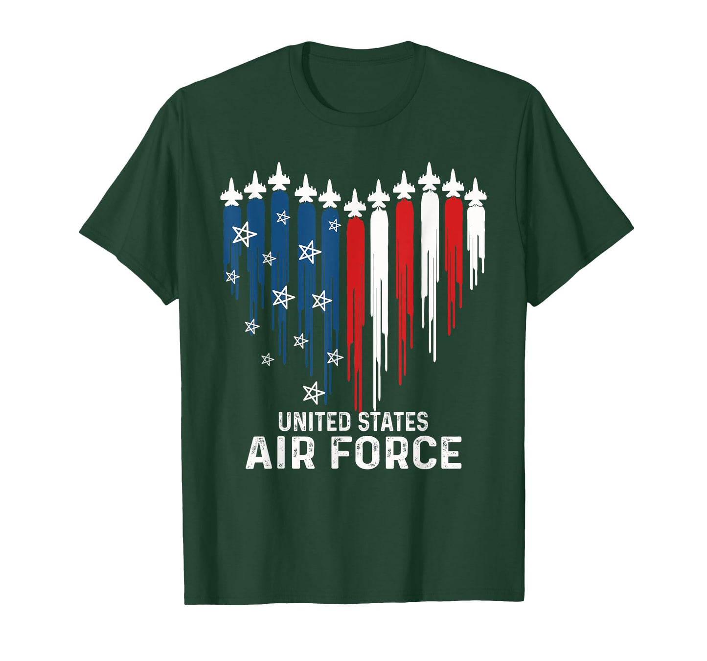 Vintage US Air Force Veterans USA American Flag 4th of July T-Shirt
