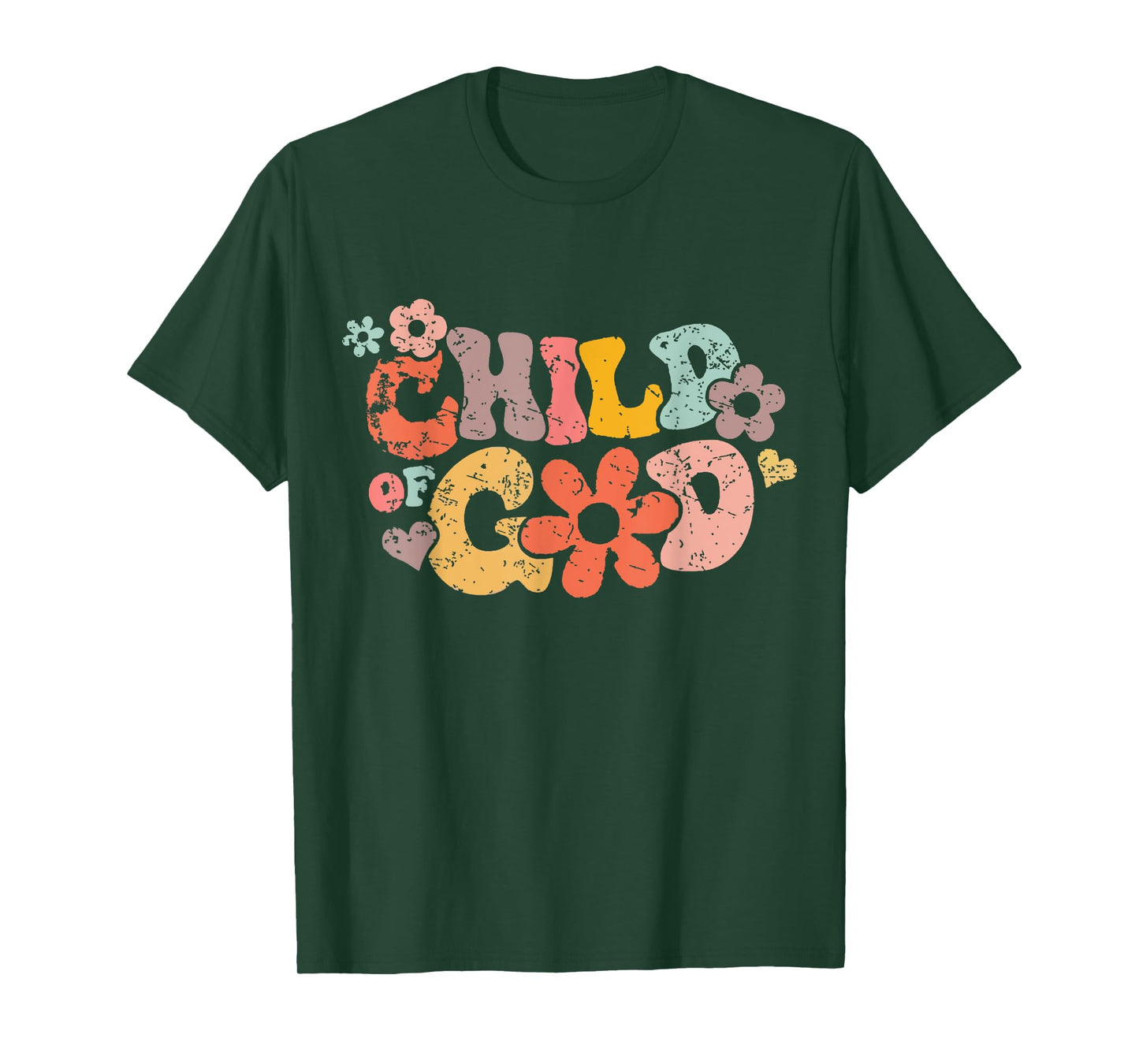Child Of God Shirt Wavy Groovy Floral Quote T-Shirt