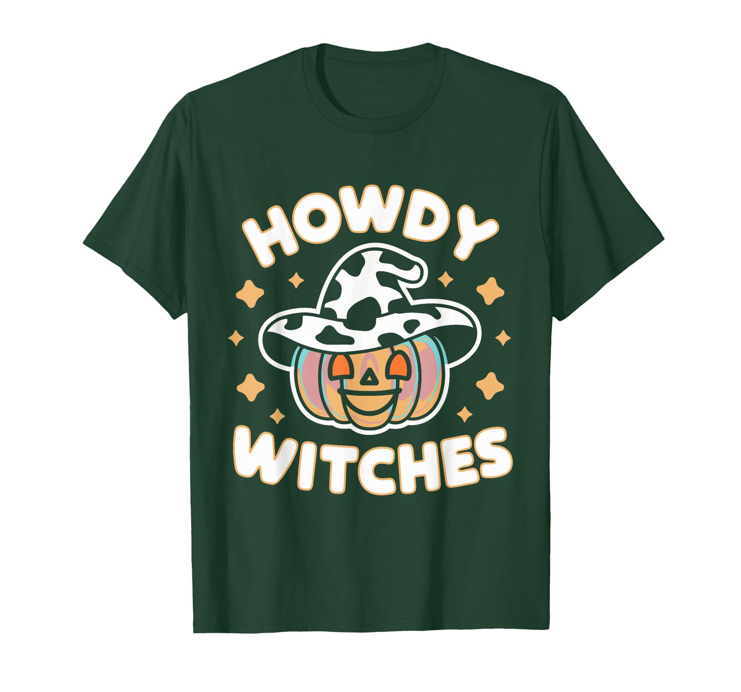 Howdy Witches Cute Halloween Pumpkin Design T-Shirt