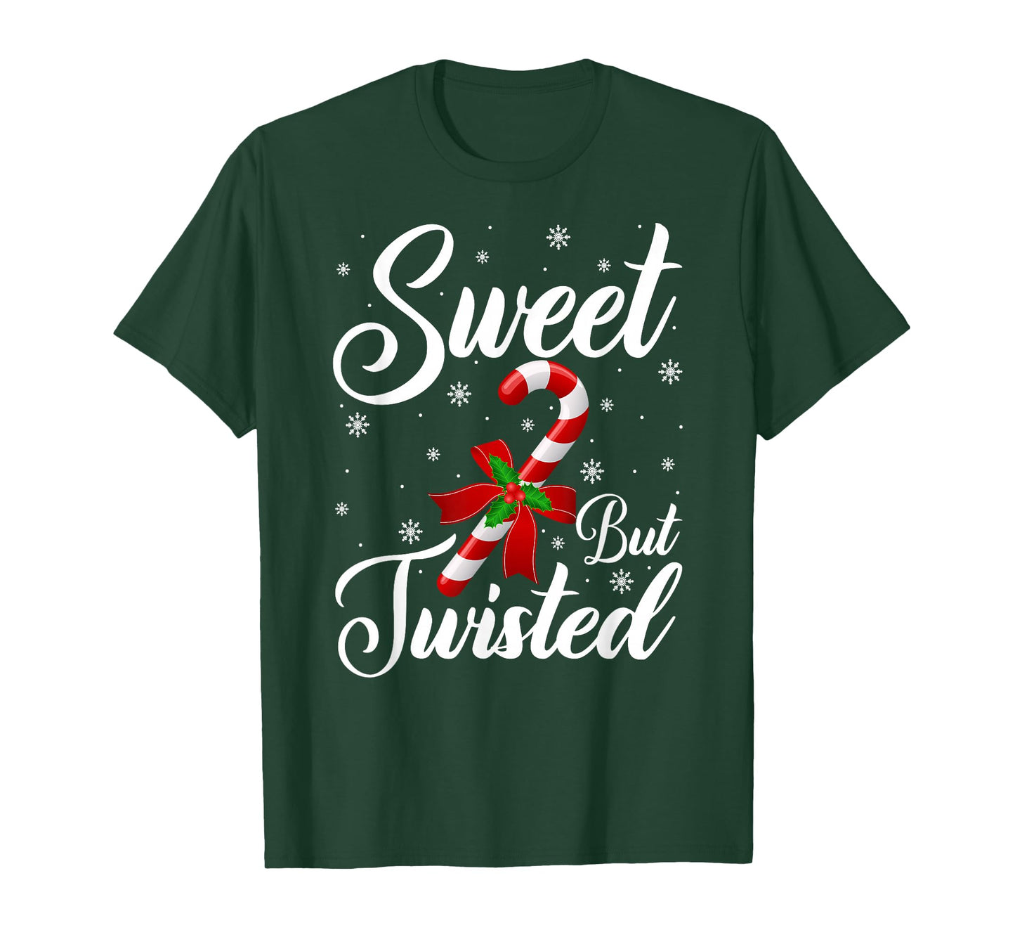 Sweet But Twisted Funny Christmas Candy Cane T-Shirt