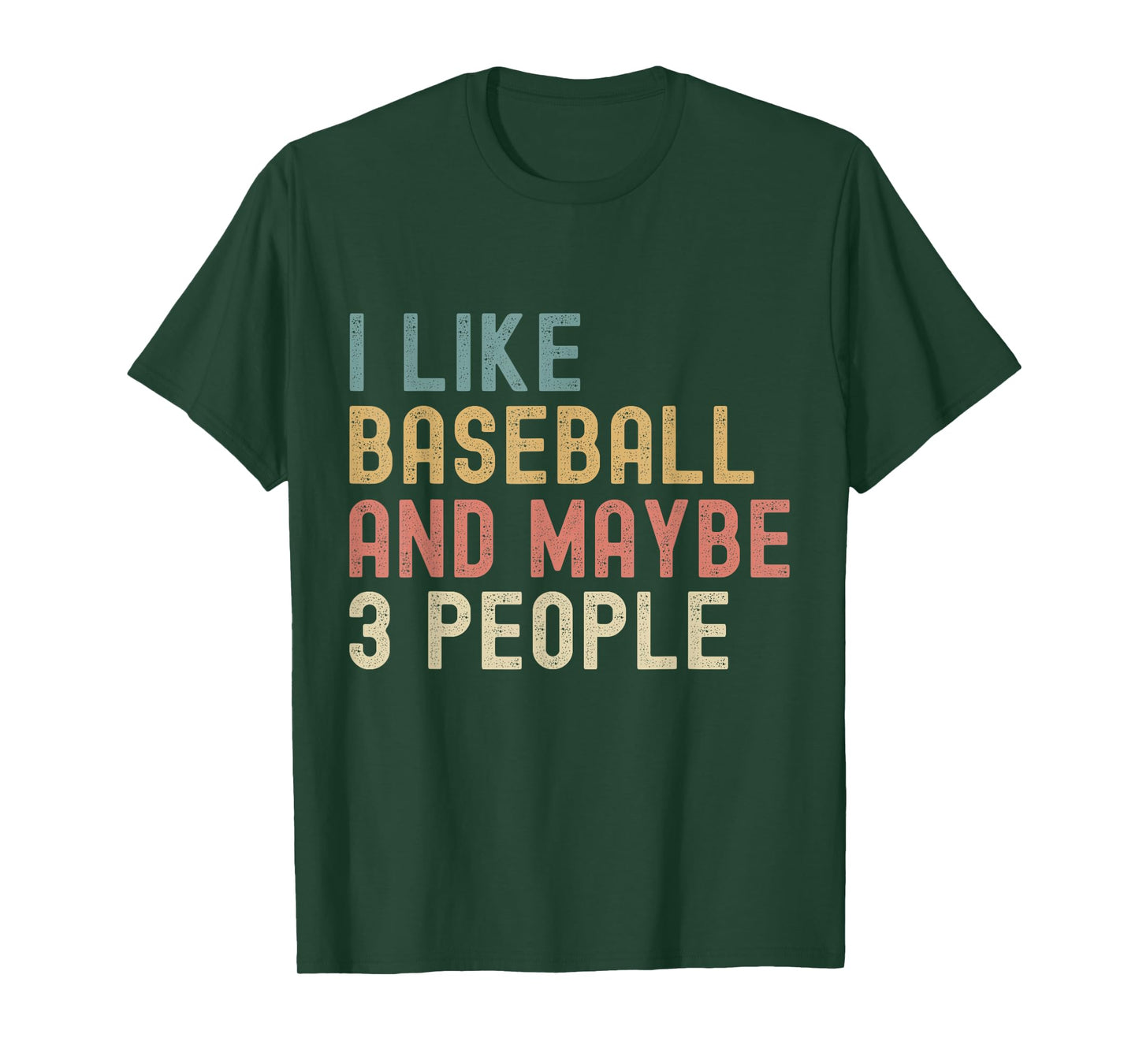 I Like Baseball And Maybe 3 People Funny Vintage Baseball T-Shirt