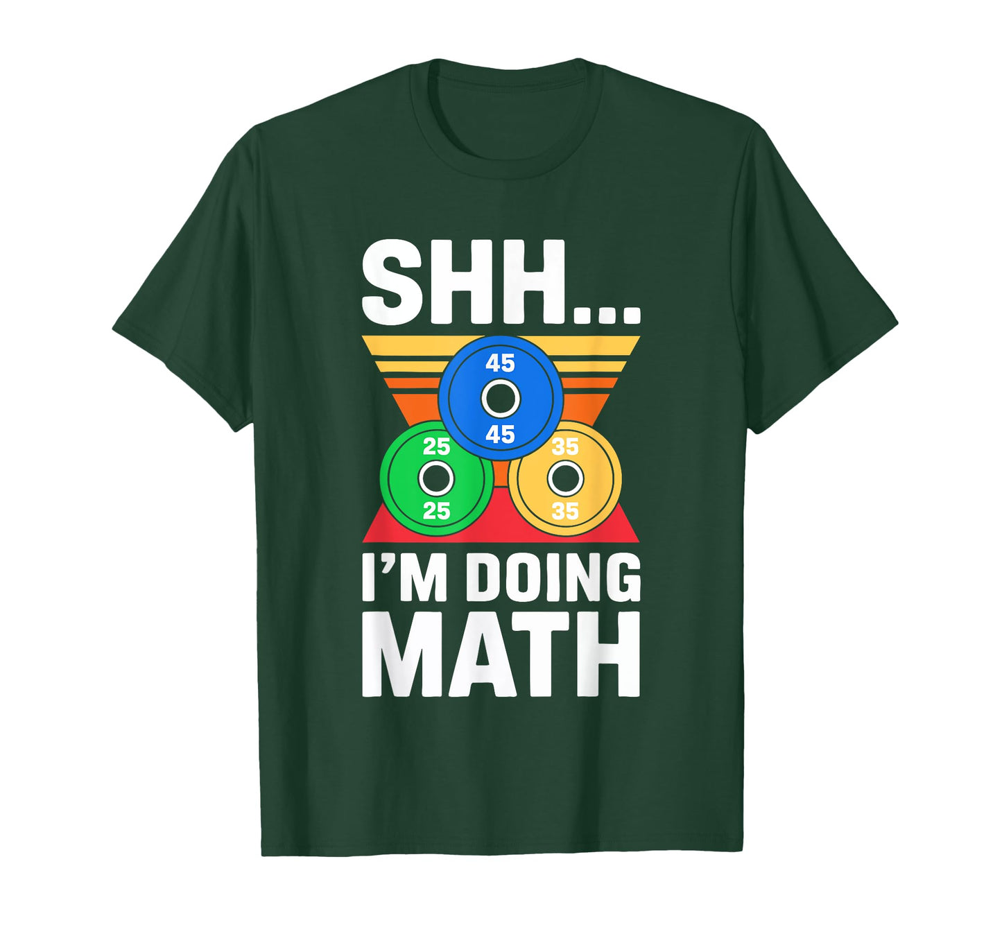 Shhh I'm Doing Math Shirt Funny Men Women Gym Weightlifting T-Shirt