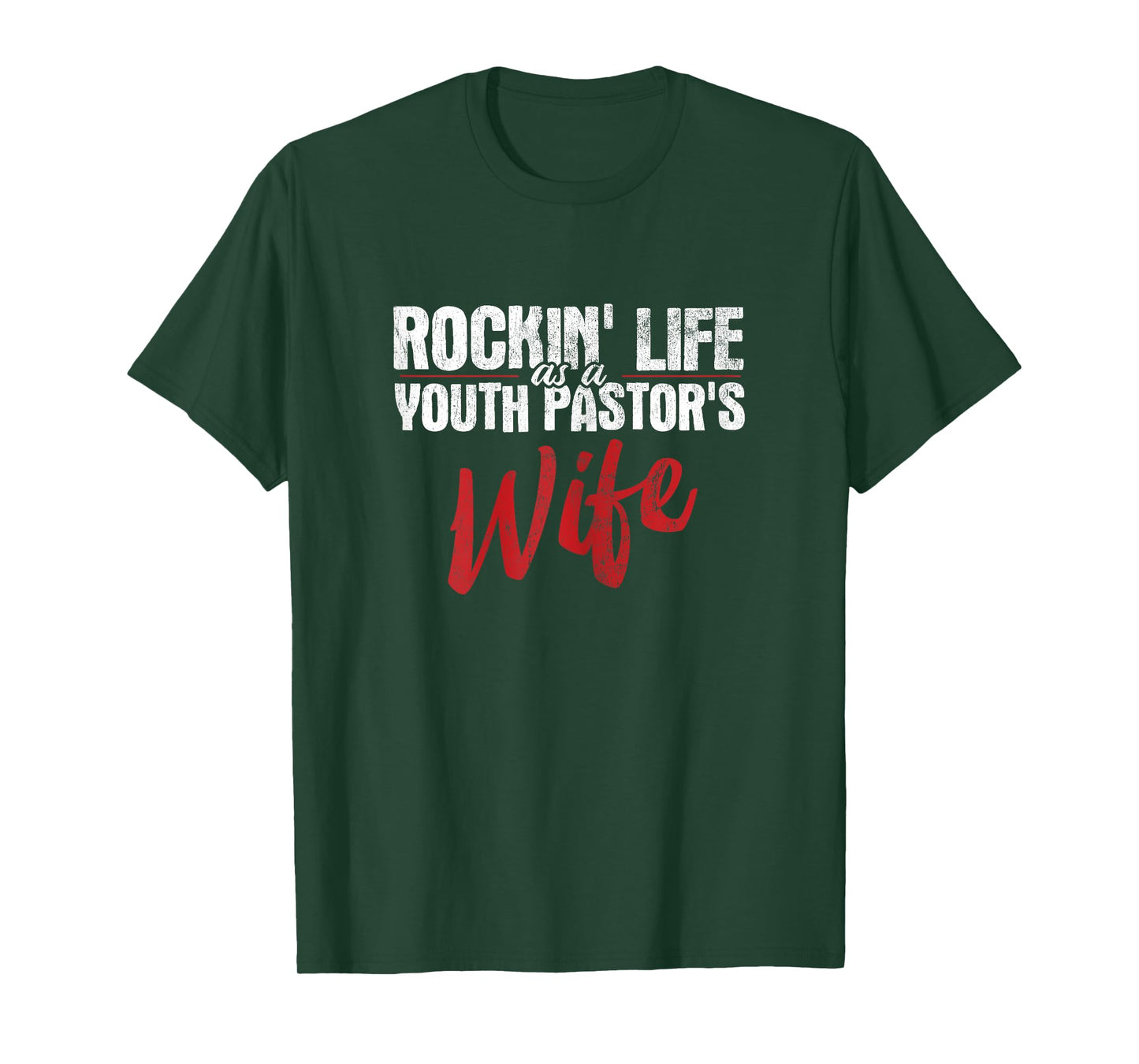 Rockin Life As A Youth Pastor's Wife Christian Pastor T-Shirt