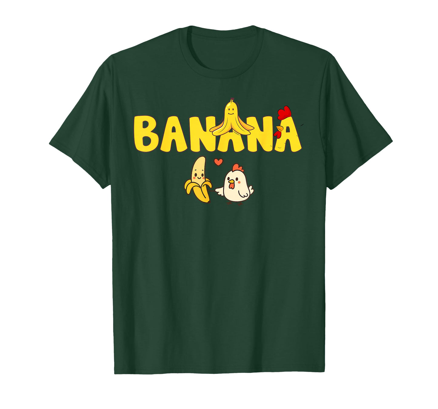 Funny Chicken & Banana Halloween Couples Family Costume 2025 T-Shirt