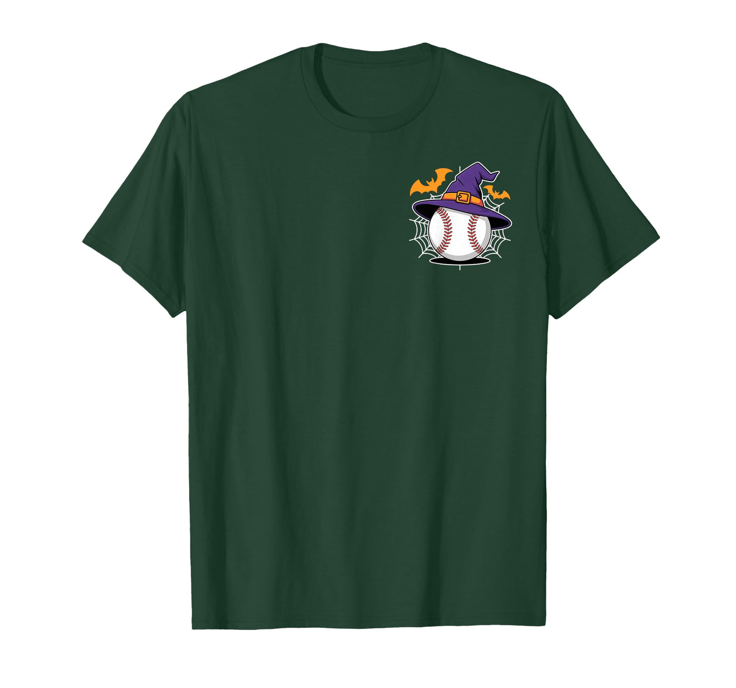 Halloween Baseball Witch Hat for Sports Lovers Spooky Fun T-Shirt