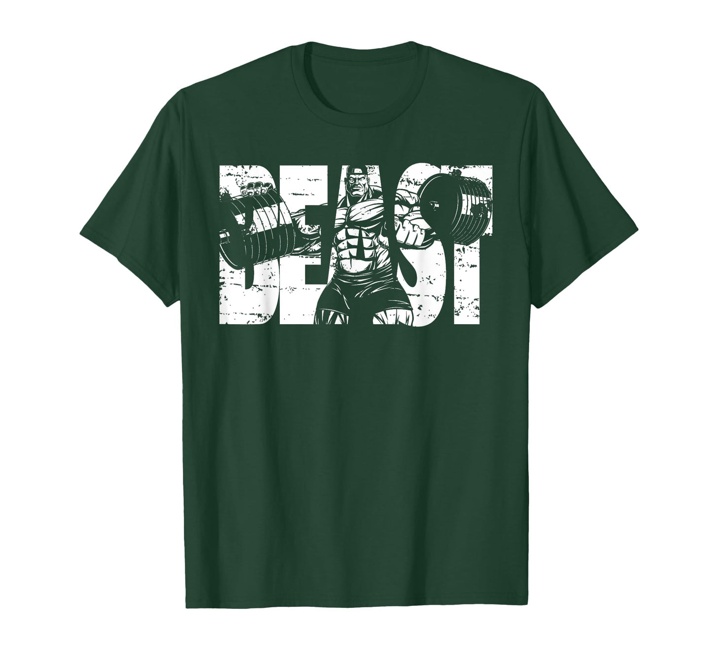 Gym Beast Bodybuilding Workout Motivation Tee Weightlifting T-Shirt