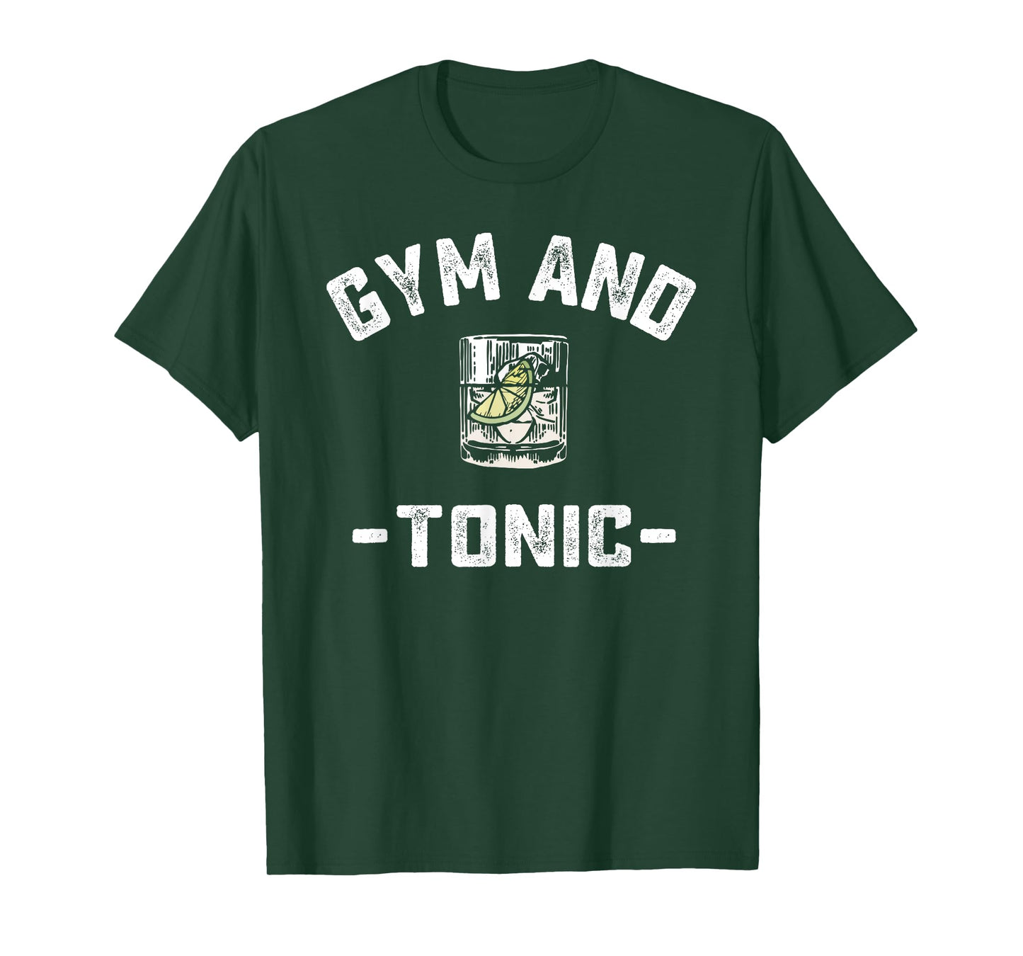 Gym and Tonic Funny Workout Weightlifting Pun Alcohol Drink T-Shirt