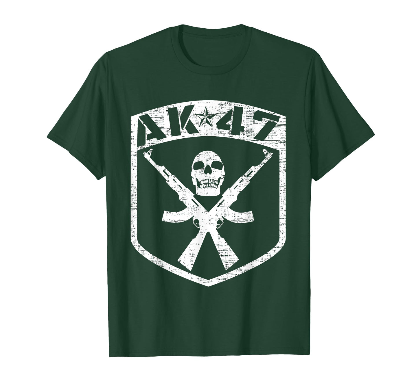 Kalashnikov Skull AK-47 Assualt Rifle Gun T-Shirt