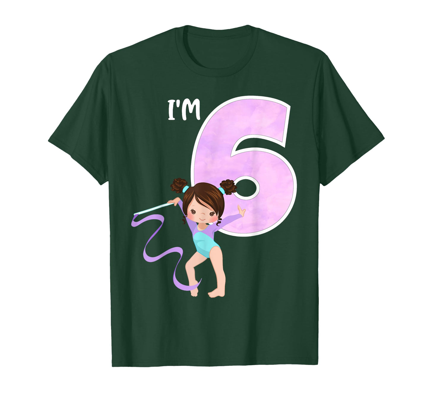 Girl's 6 Year Old Gymnast 6th Birthday Party Gymnastics T-Shirt