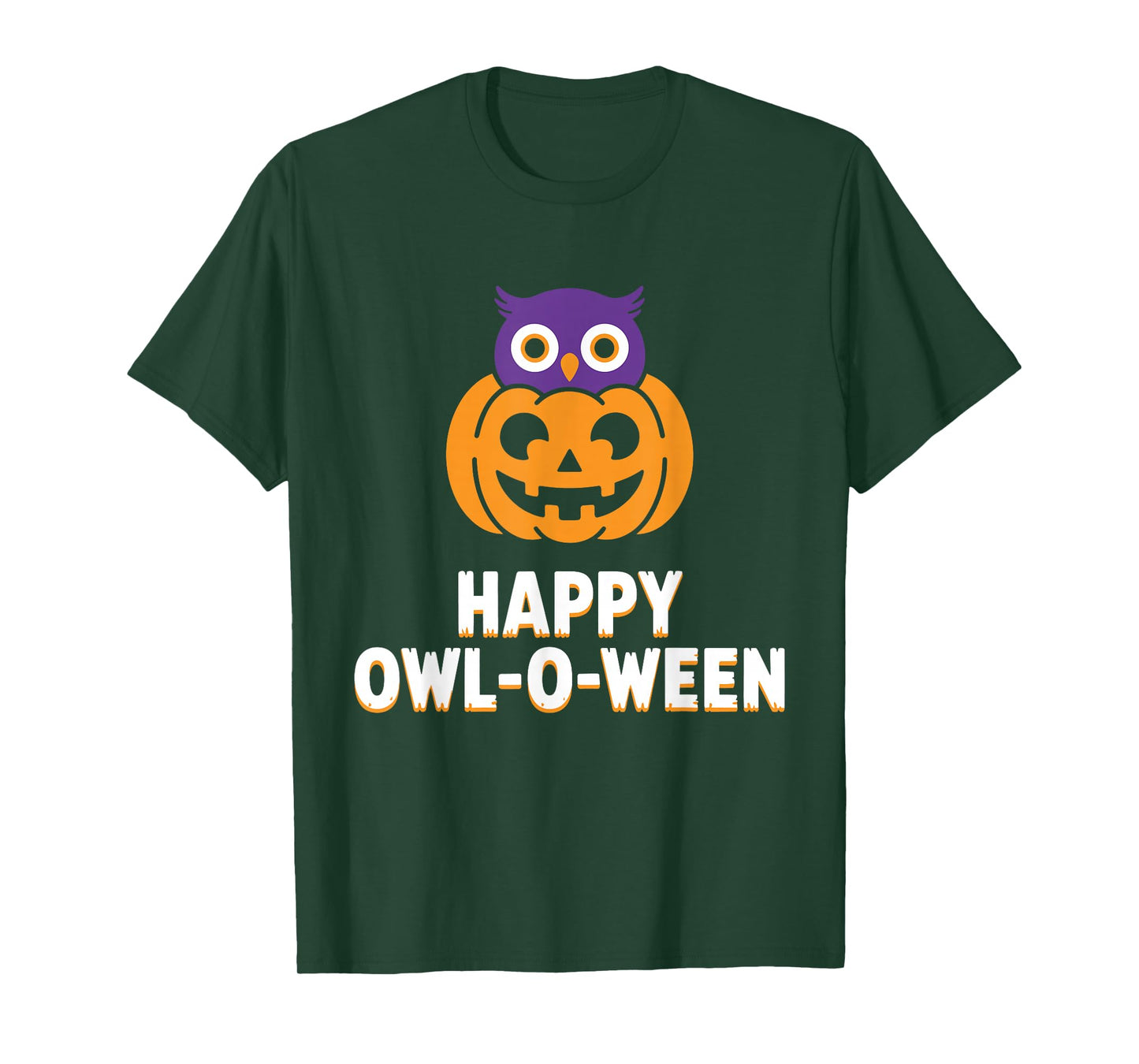 Happy Owl-O-Ween Cute Funny Owl Witch Hat Halloween T-Shirt