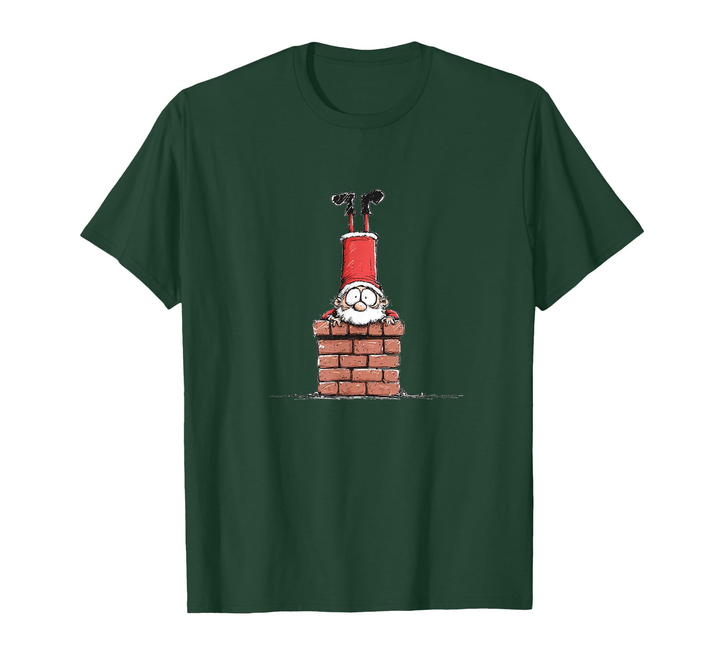 Funny Yoga Chimney for Santa Claus and Christmas Season T-Shirt