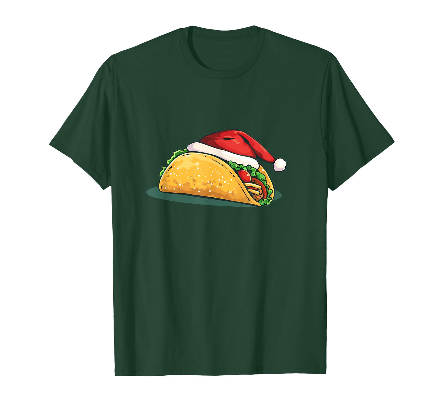 Festive Taco Food Costume for Santa Claus Hat Lovers T-Shirt