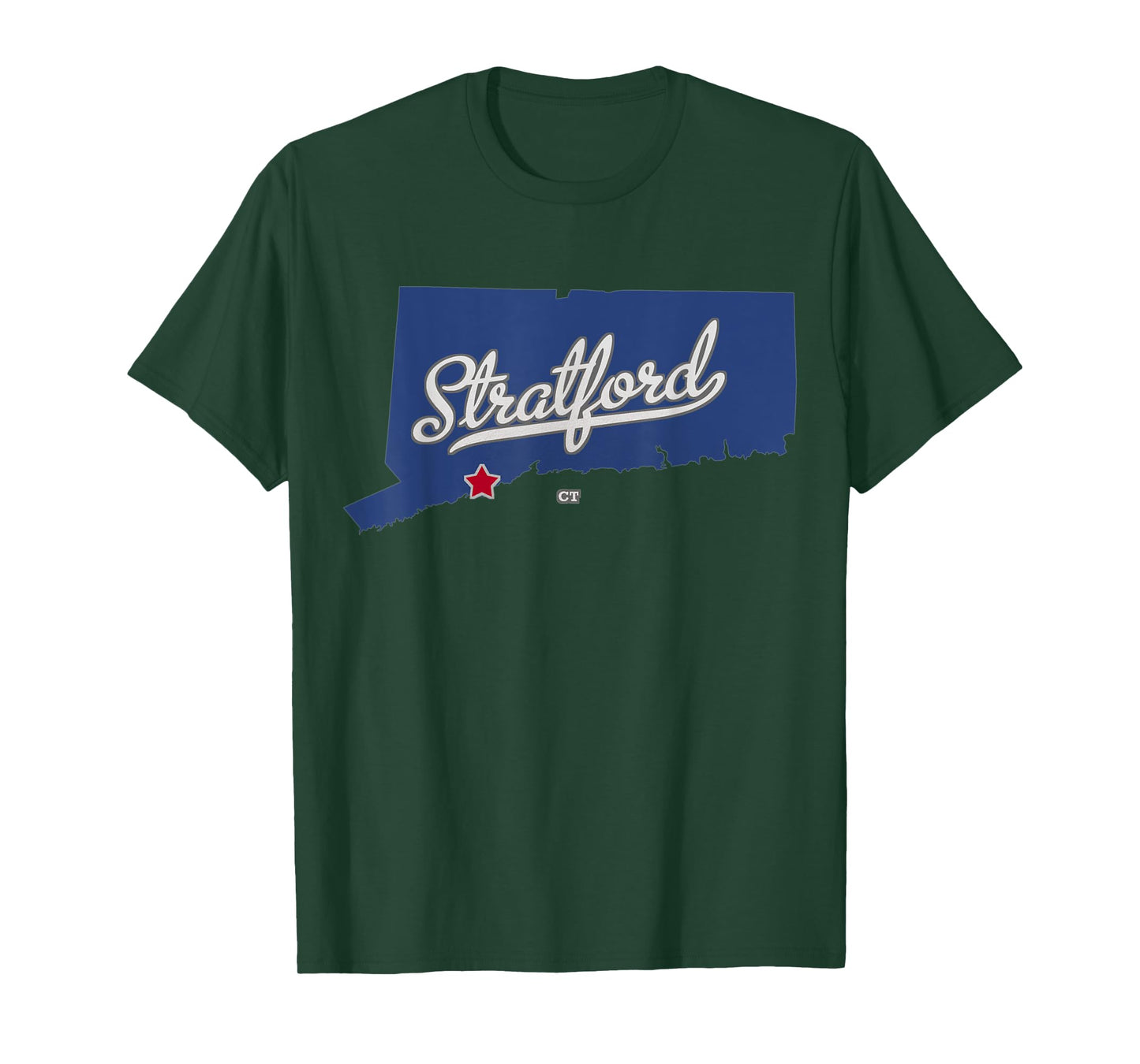 Stratford Connecticut CT Map T-Shirt