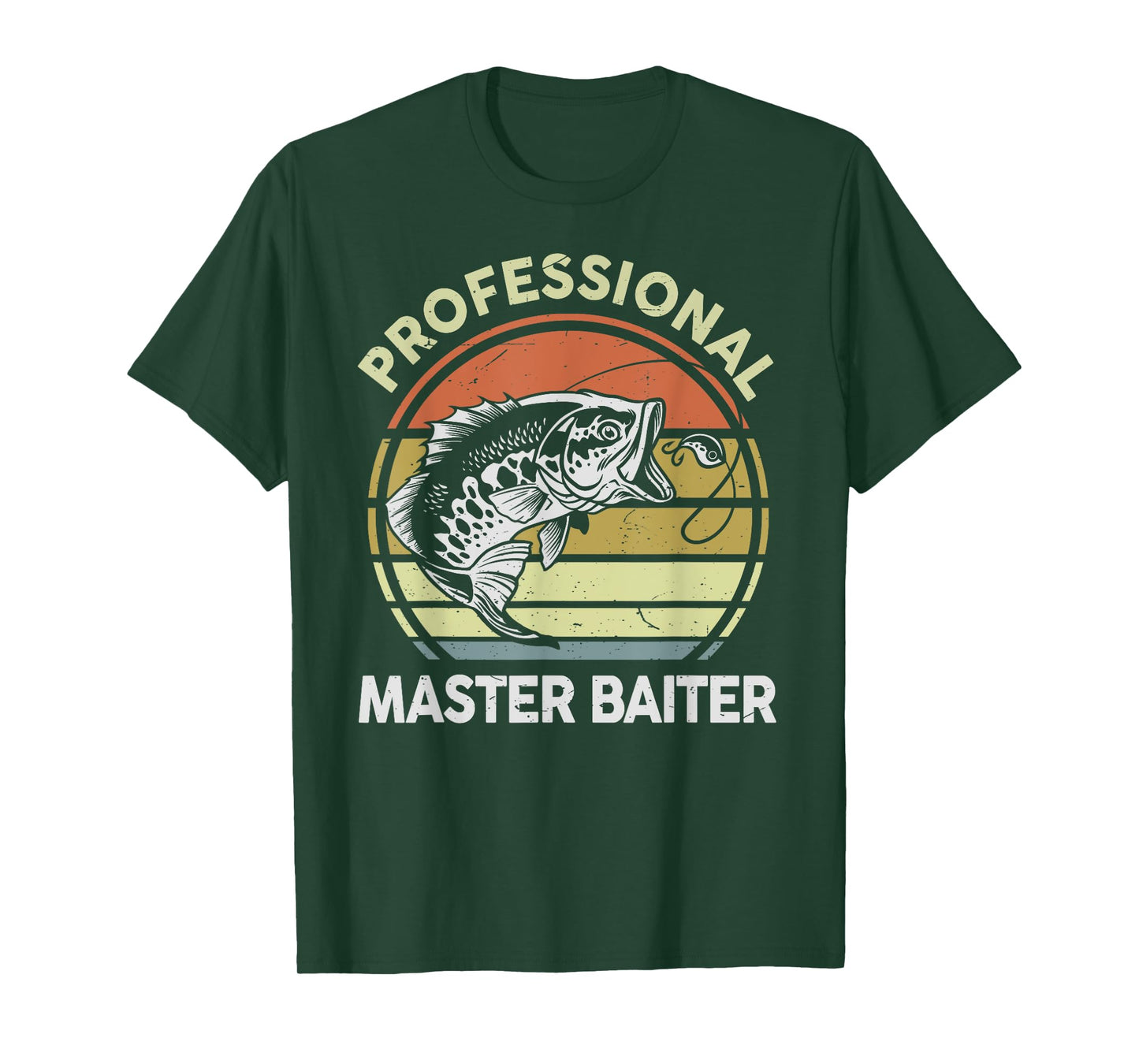 Fishing-Shirt Professional Master-Baiter Funny Dad Vintage T-Shirt