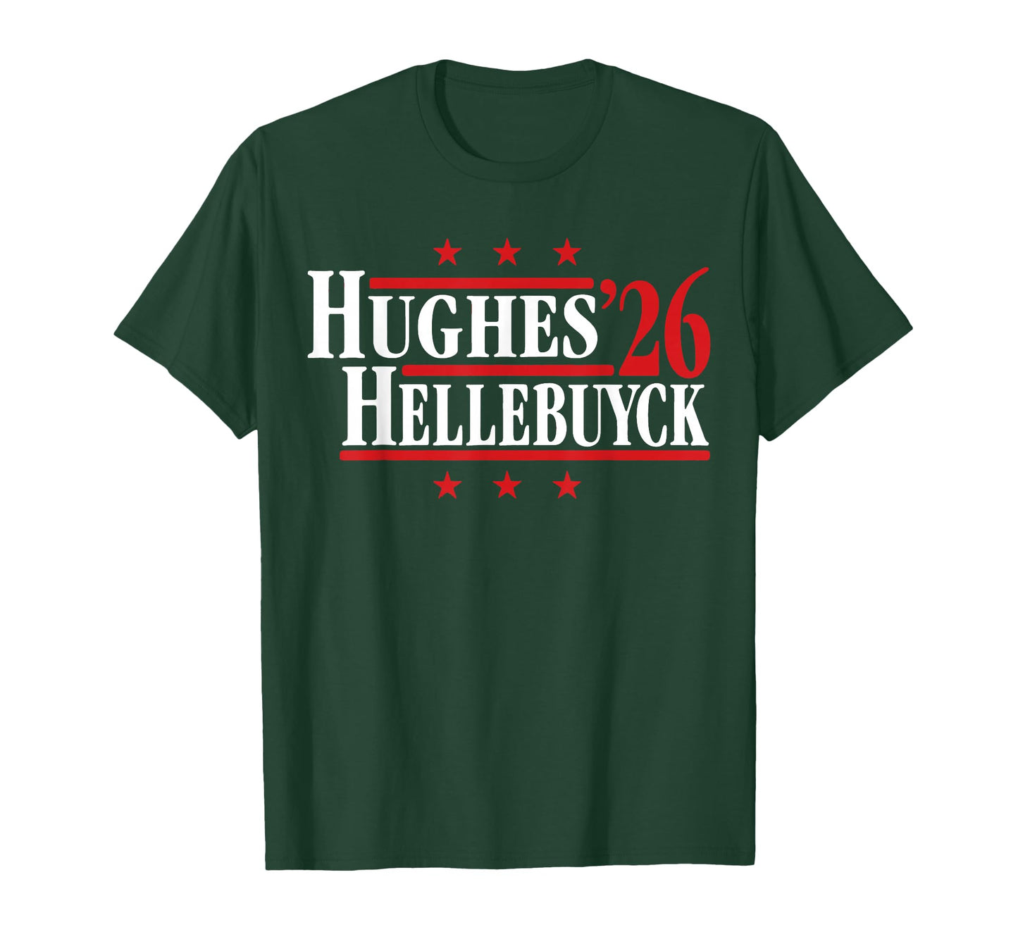 Hughes and Hellebuyck '26 T-Shirt - T-Shirt | Forest