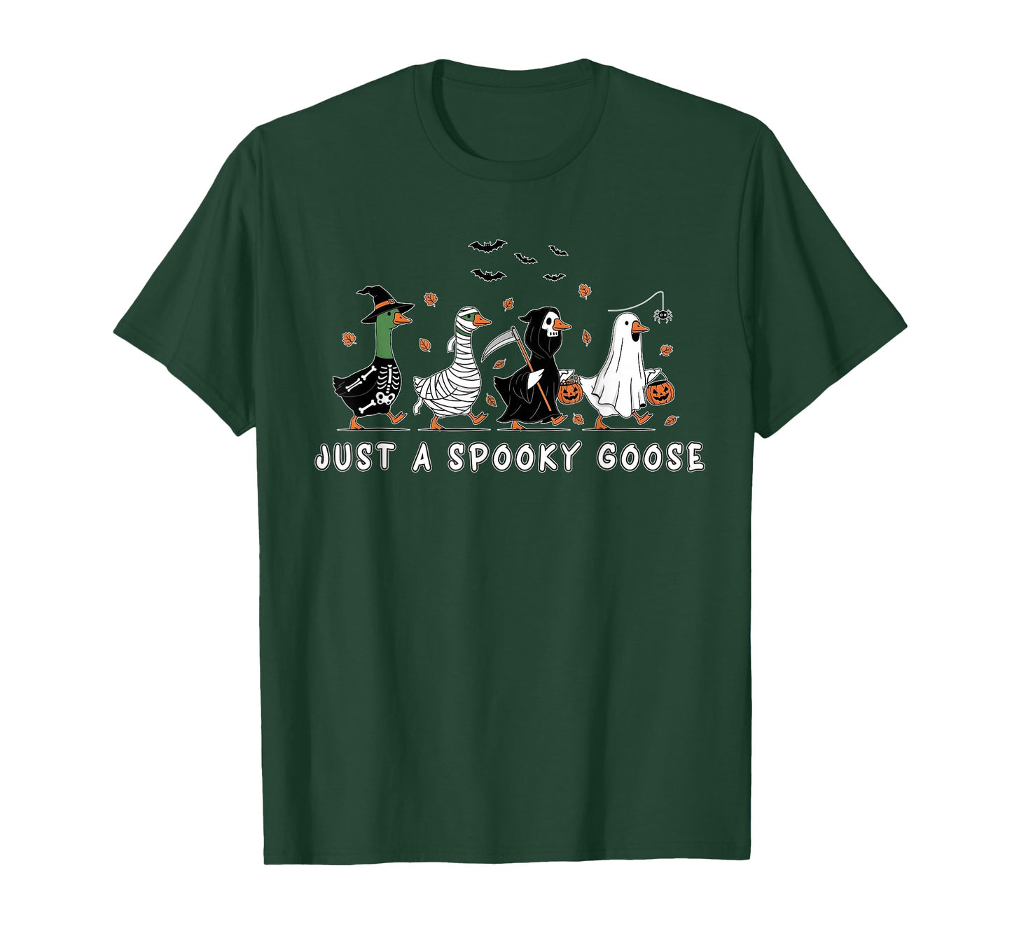 Just A Spooky Goose Halloween Silly Goose Funny Halloween T-Shirt
