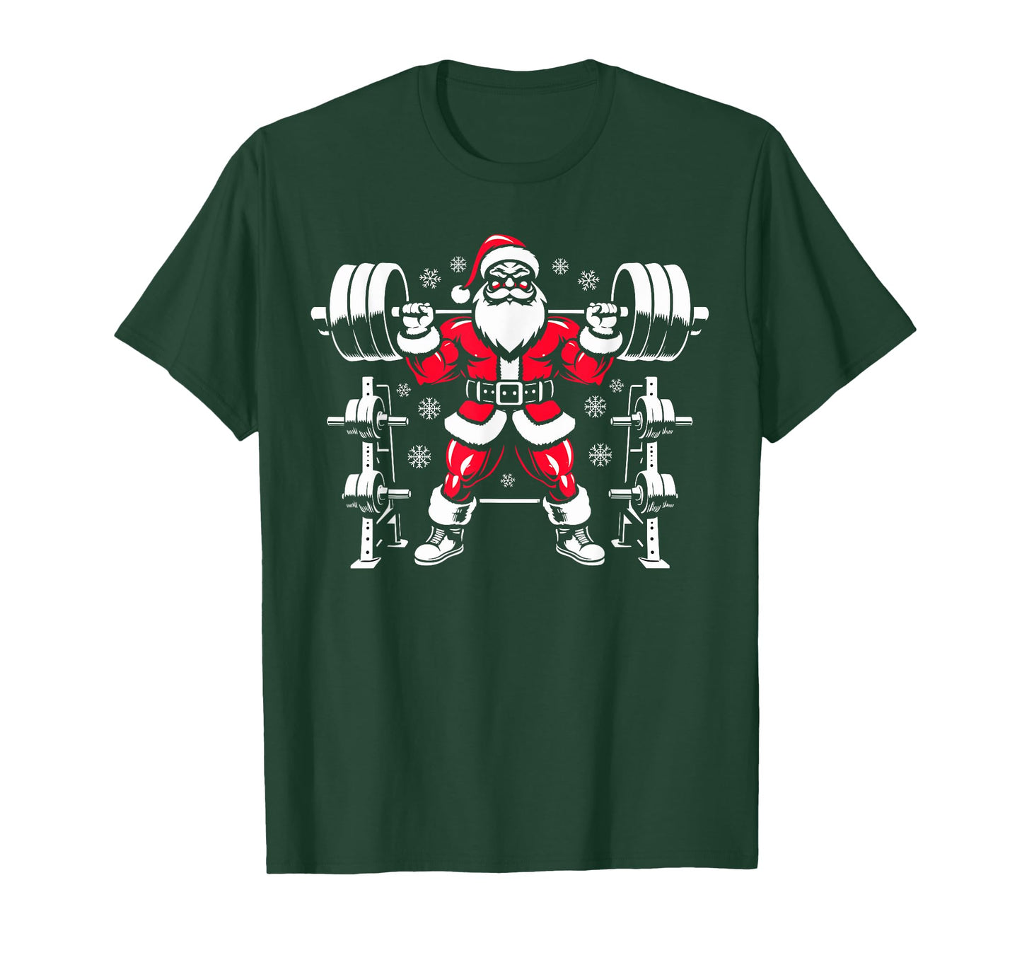 Funny Christmas Lifting Santa Claus Gym Workout Deadlift T-Shirt