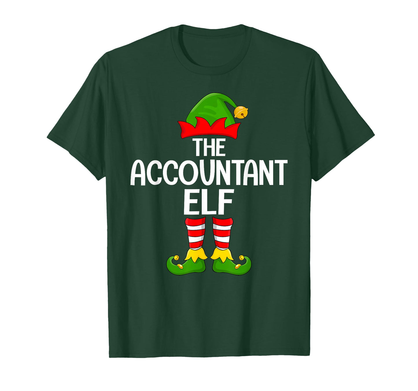 Accountant Elf Xmas Matching Family Elf Squad Christmas T-Shirt