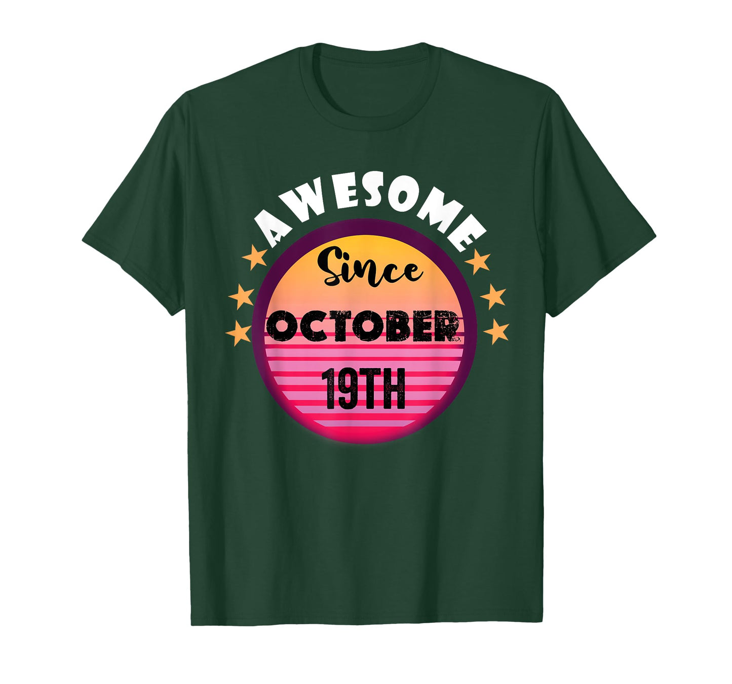 Awesome born on October 19 Birthday 19th October Vintage T-Shirt