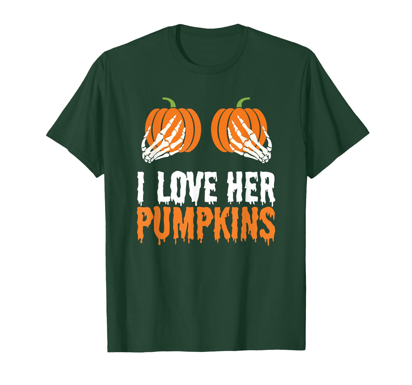 I Love His Broomstick I Love Her Pumpkins Halloween Couples T-Shirt