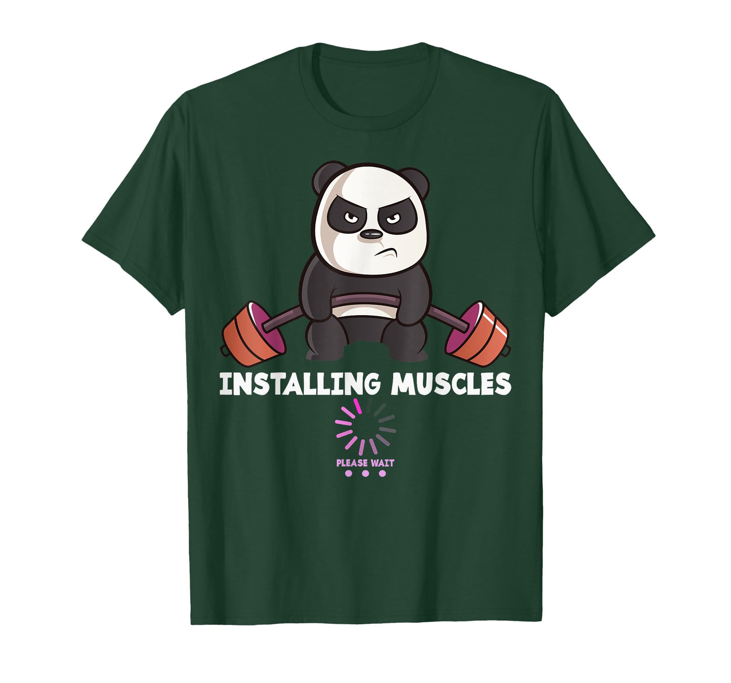 Panda Weightlifting Gym Workout Humor Deadlift Inspirational T-Shirt