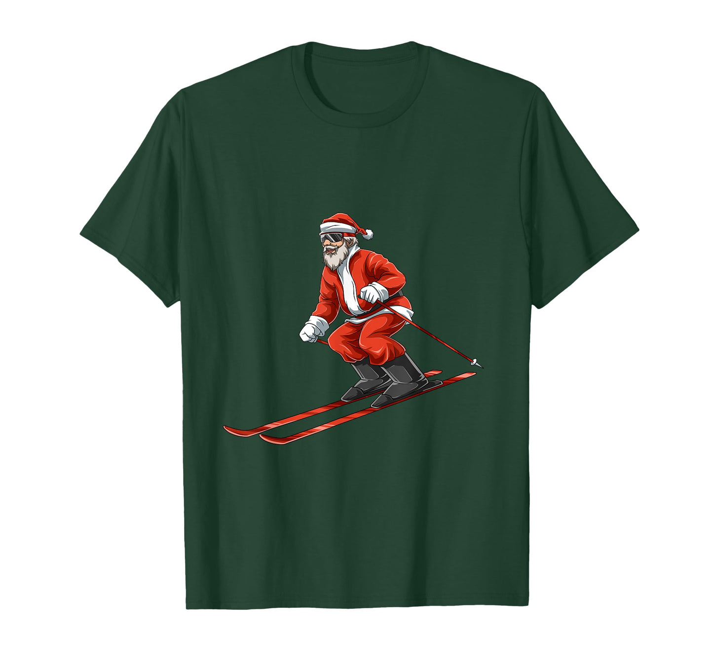 Santa Claus Retro Ski T-Shirt