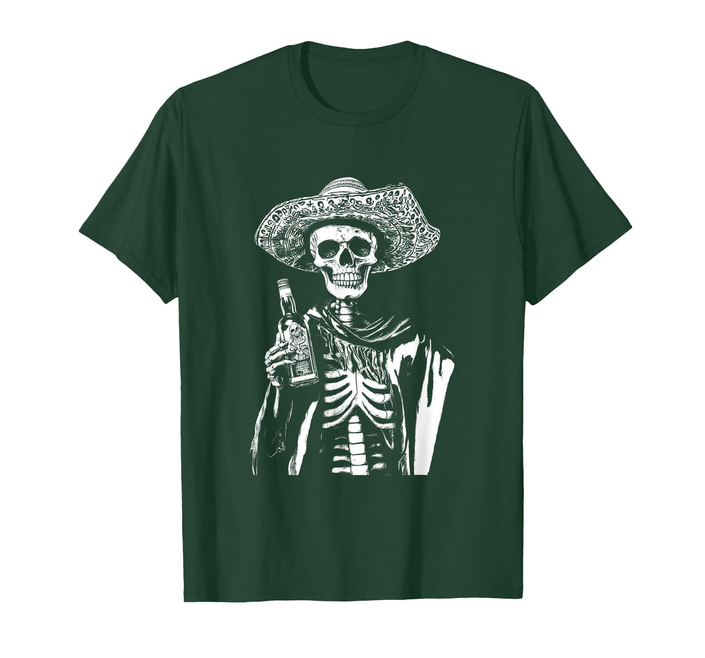 Vintage Skeleton Tequila Mexico Dia De Los Muertos Mexican T-Shirt