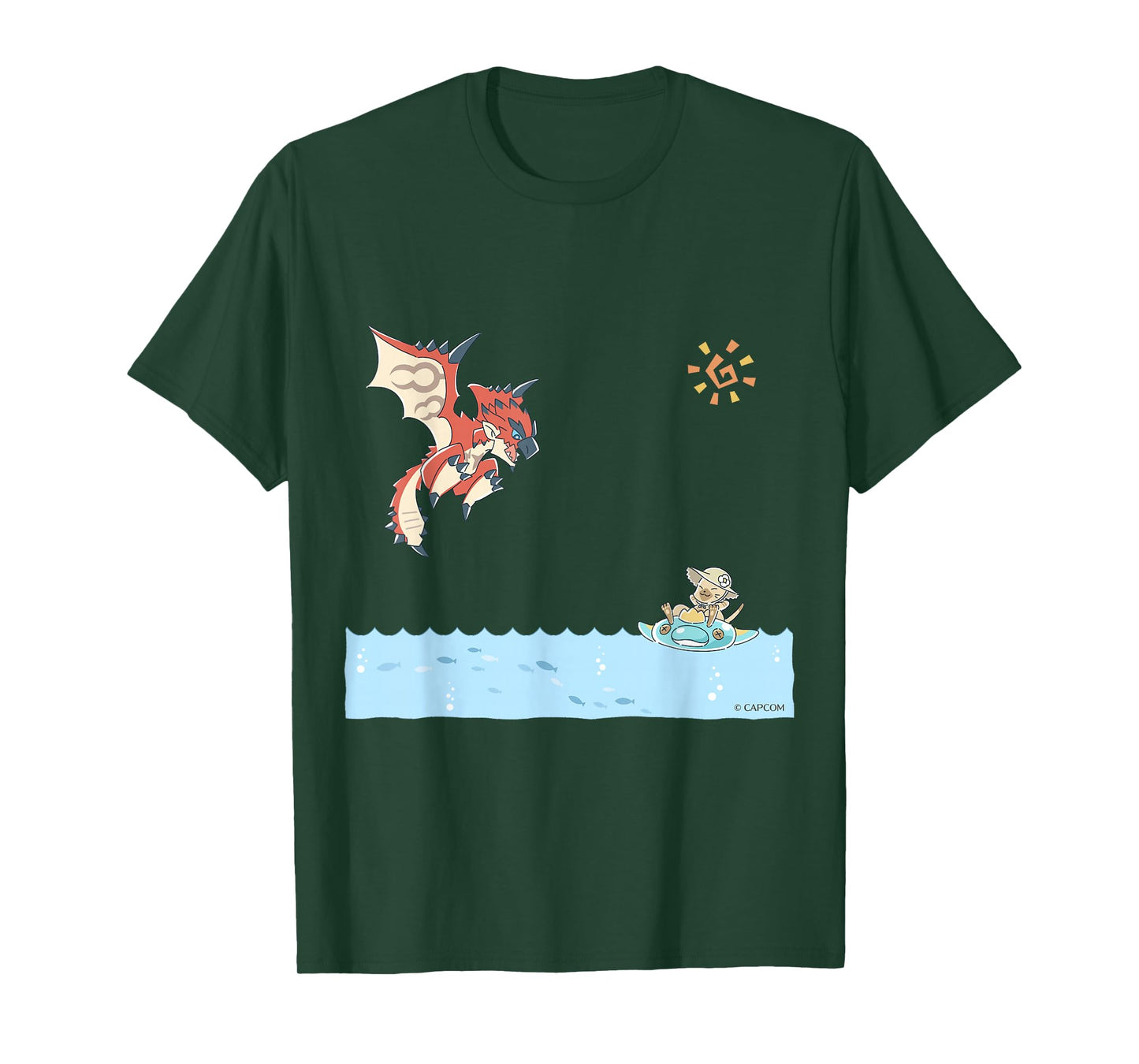 Monster Hunter Rathalos & Swimming Felyne T-Shirt